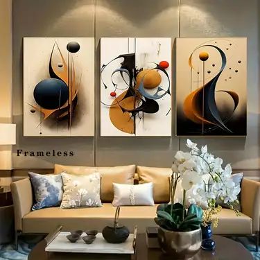 3PCS Modern Wooden Canvas Texture Wall Art Mount– (A4,A3,A2,A1 & A0) Sleek, Durable, Ambience and Easy-to-Clean Display for Your Art & Prints, Perfect Gift and Conversation starter.INFINITY MOUNTS KE