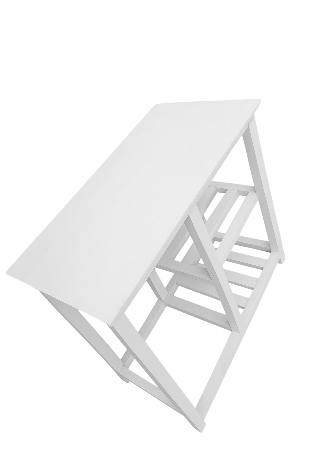 White Wooden Kitchen Table for 2-Burner Gas Cooker & Storage 6-ply – Compact Dining & Cooking Solution With shelves and storage space for 6kg or 13kg LPG Gas.Living room kitchen furniture(Table only)