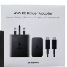 Samsung 45W Super Fast Charger & 25W Fast Charging Adapter Set – Original Samsung Adaptive PD Power Delivery, Quick & Safe Charging for Type-C Smartphones & Tablets, Durable Compact Design, Travel-Fri