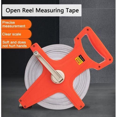 Fiberglass Tape Measure Open Real Measuring Tape 100M For Site Measurement