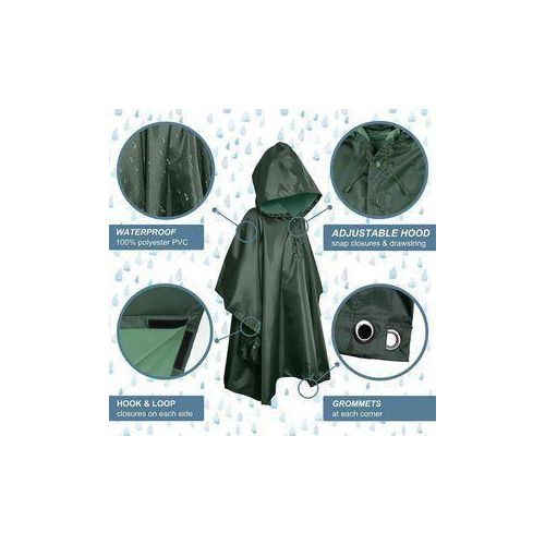 Ground sheet 3 in 1 rain coat poncho