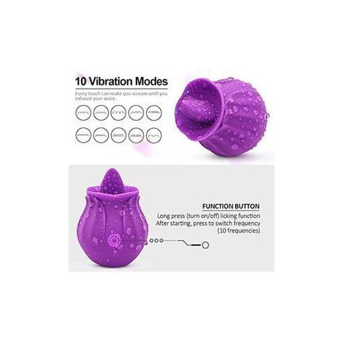 Rose Tongue Licking Vibrator Sex Toy