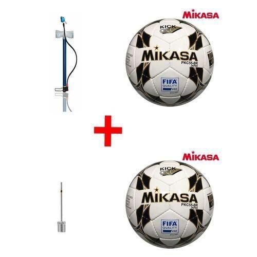 Mikasa Size 5 Soccer Ball Black,Gold & White +Black,Gold & White +Free Pump +Pin