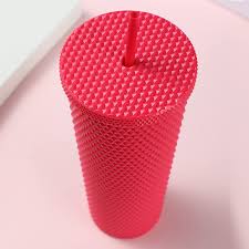 1000ml Plastic tumbler.Large Capacity Water Cup Fully Studded Matte Tumbler Reusable Plastic Cup with Wide Opening Leak-Proof Lid Straw