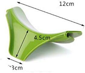 Green Shapely Silicone Pot Pourer - 2 pcs. The pour spout is a food grade silicone material environment health and good flexibility Kitchen Aid Drip-Free Silicone Spout for Pots Bowls and Pans