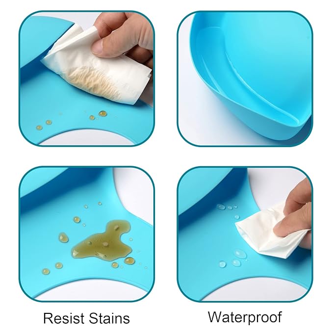 Silicone baby bib feeder Meal Apron, water proof beeb, Silicone Baby Bibs for Babies & Toddlers (10-72 Months) Waterproof, Soft, Unisex, Non Messy Has scoop pockets that makes sure you have less mess