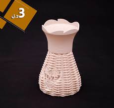 Woven-style design with a cute heart & “LOVE” detail,plastic Flower Basket Vase Flower Pot Woven Handicraft Flower Arrangement, Elegant for Living Room, Farmhouse Restaurant Garden Decor