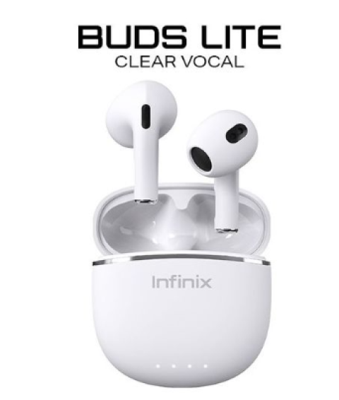 Infinix earbuds Lite XE23 Clear Vocal Large Speaker Unit with loud and power Semi In-Ear and lightweight for Comfortable and Secure Fit Bluetooth earphones earpods TWS