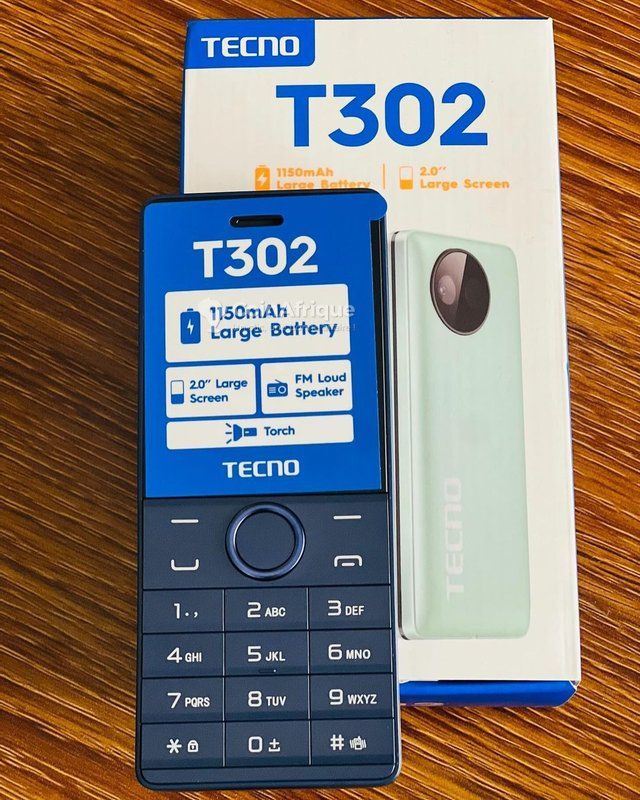Tecno T302 Featured Phone 1.77″ screen Display Dual Sim with Torch and Wireless FM Radio 1150mAh Memory Card Slot