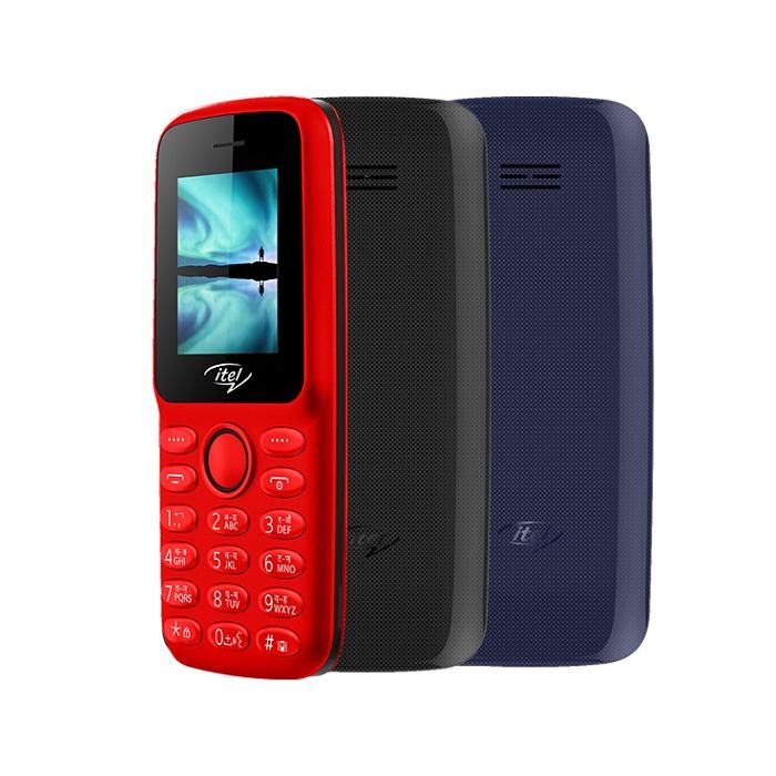 ITEL 2163  featured Phone screen 1.8", 32MB + 32MB (Dual SIM), 1000mAh with Easy to Press and Use Keypad and Menu