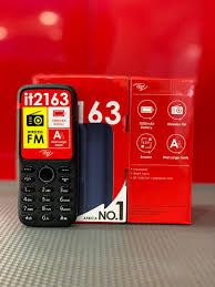 ITEL 2163  featured Phone screen 1.8", 32MB + 32MB (Dual SIM), 1000mAh with Easy to Press and Use Keypad and Menu