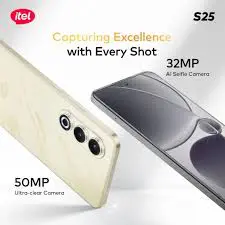 Itel S25 128GB+(6+6)GB RAM 6.78“FHD 120HZ Display Phone Dual SIM 4G Network 50MP Camera Fingerprint Unlock 18W 5000 mAh Battery Android 14 Smart Phones