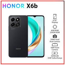 NEW HONOR X6B 6.56 inch LCD Display 6GB+128GB RAM 50MP+5MP Camera Mediatek Helio G85 Fingerprint (side-mounted) 5200 mAh Battery 35W, Android 14, 4G (TYP) Smartphones