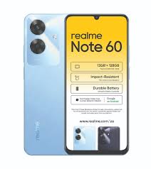 New Arrival Realme Note 60 128GB ROM + 8(4+4)GB RAM 6.74" 90Hz 32MP AI Camera IP64 Dust Water Resistant Android 14 Ultra Slim 5000mAh Type-C Smart Phones Side Fingerprint phone