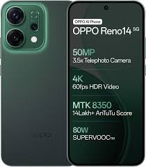 Brand New OPPO Reno14 256GB+12GB 6.59" 120Hz AMOLED 50MP Camera MTK 8350 45W 6000mAh Android 15IP69 Water Dust Resistance Dual SIM Smart Phones RENO 14