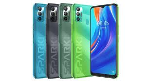 Refurbished Tecno Spark 7 Pro 4G+64GB Real memory dual sim Grade A Quality Arrived in 3 days Original Smart phone 6.6” Full HD  Android phones with free Screen Protector and Type C charge Cable