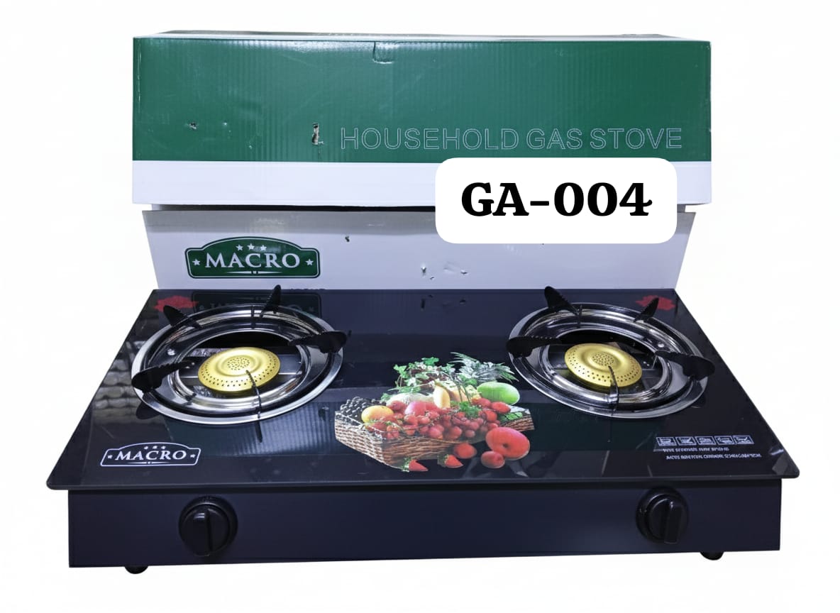 💯👌 Crazy offer ‼️‼️ only on Kilimall online shop, make your kitchen smart  and mordan  by buying  this unbreakable  glass top  MACRO two burner gas stove  with model number GA  - 004