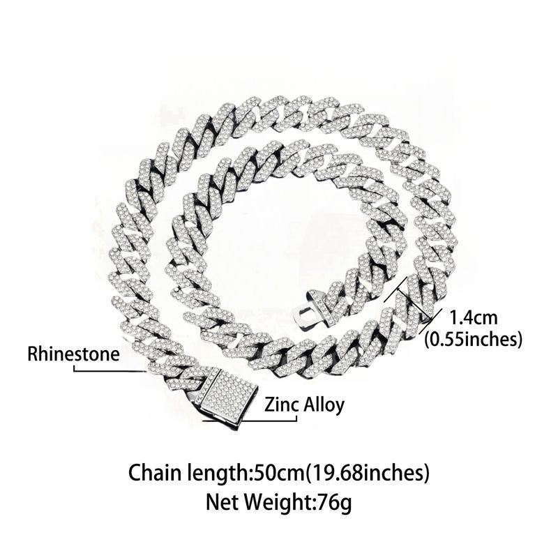 3pcs/set African Hip-Hop Jewelry Combo - Silver Quartz Watch + Necklace + Bracelet Set for Men Stainless Steel Daily & Party Gift (Sparkling Crystals)