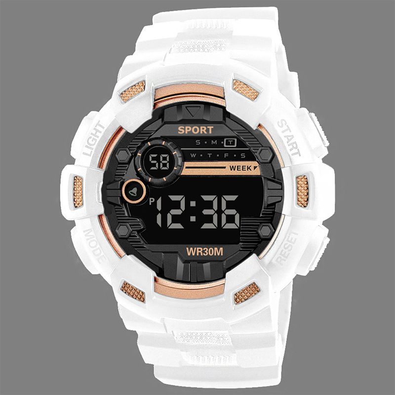 African Teen Boys Watch - Shockproof & Waterproof Digital Sports Watch with Night Mode, School Approved Durable Design for Students (Black/Blue)