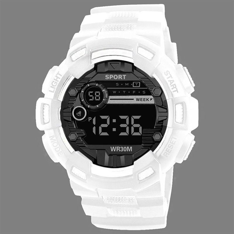 African Teen Boys Watch - Shockproof & Waterproof Digital Sports Watch with Night Mode, School Approved Durable Design for Students (Black/Blue)