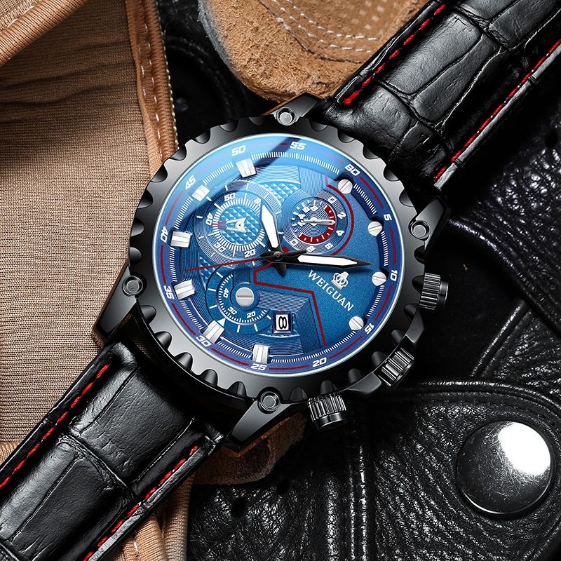 2025 New Black Knight Men Watches Fully Automatic Waterproof Luminous Business Sports Leisure Quartz Wrist Watch Personalized Trendy Technology Watch