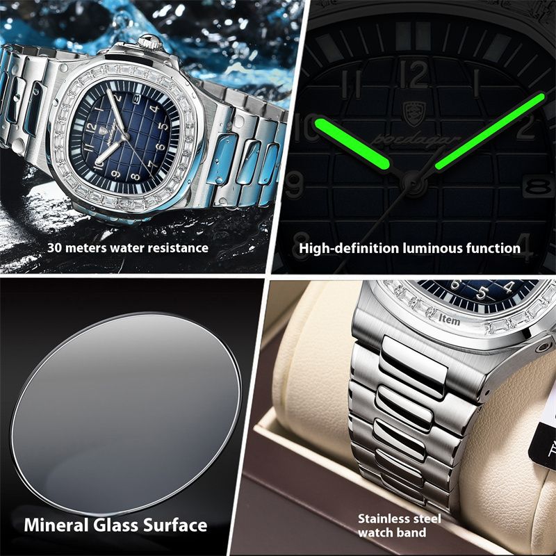 Swiss Luxury Men's Quartz Watch – Waterproof,Luminous,Durable Design for Business,Casual & Daily Wear | All-Weather Style