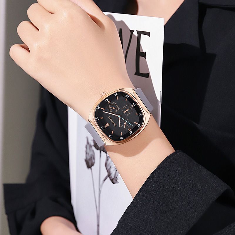 Unisex Quartz Watch - Durable Silicone Strap Casual Wristwatch for School & Daily Wear, Fashion & Lightweight