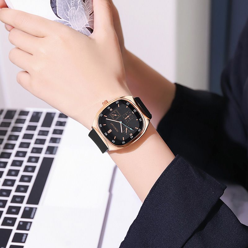 Unisex Quartz Watch - Durable Silicone Strap Casual Wristwatch for School & Daily Wear, Fashion & Lightweight