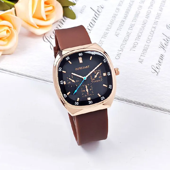 Unisex Quartz Watch - Durable Silicone Strap Casual Wristwatch for School & Daily Wear, Fashion & Lightweight