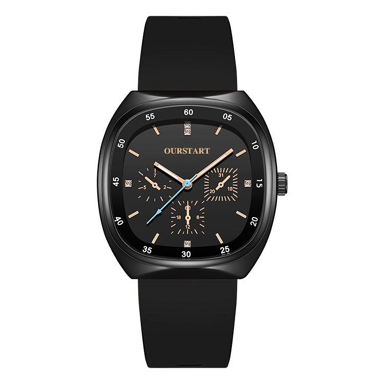 Unisex Quartz Watch - Durable Silicone Strap Casual Wristwatch for School & Daily Wear, Fashion & Lightweight