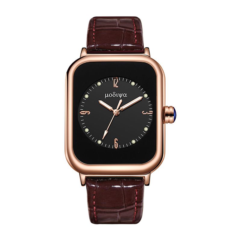 2025 African Women's Square Quartz Watch - Luminous Dial & Durable Leather Strap, Casual Dress Watch for Everyday Elegance (Adjustable Fit)