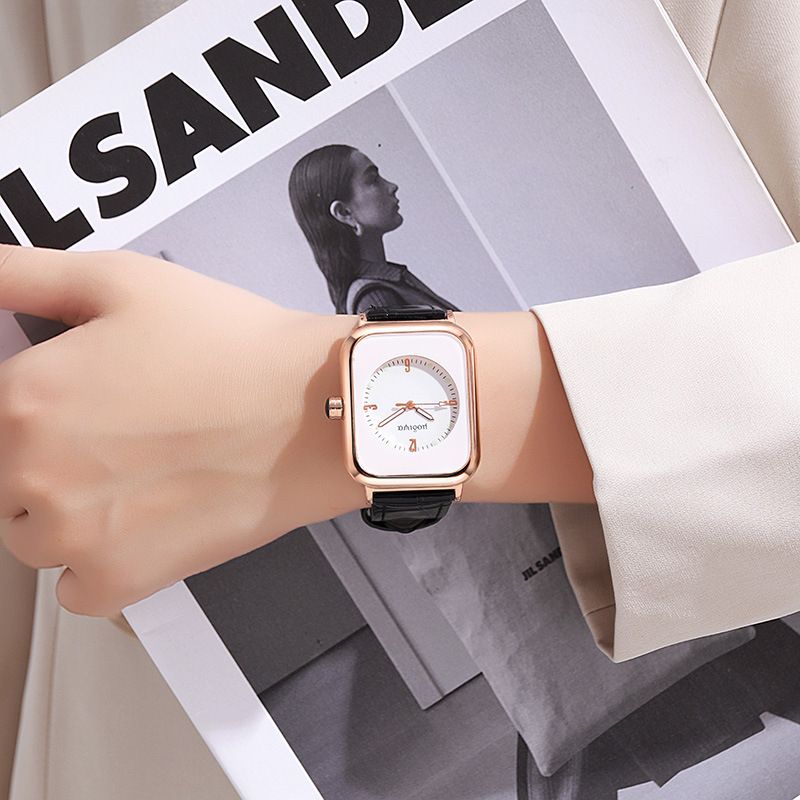 2025 African Women's Square Quartz Watch - Luminous Dial & Durable Leather Strap, Casual Dress Watch for Everyday Elegance (Adjustable Fit)