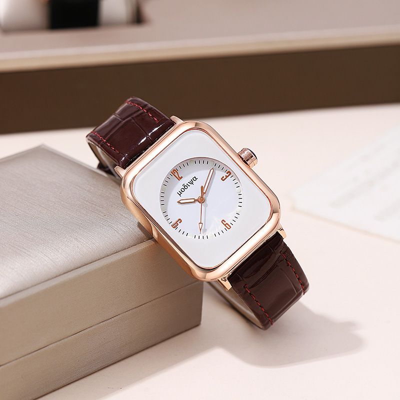 2025 African Women's Square Quartz Watch - Luminous Dial & Durable Leather Strap, Casual Dress Watch for Everyday Elegance (Adjustable Fit)