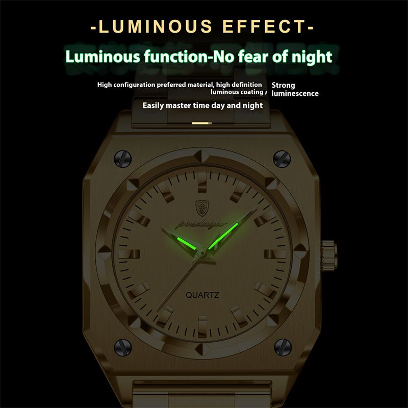 Swiss Luxury Women's Watches Retro Square Dial Luminous Hands  Stainless Steel Waterproof Quartz Watch Business Casual Elegant Ladies Wristwatch