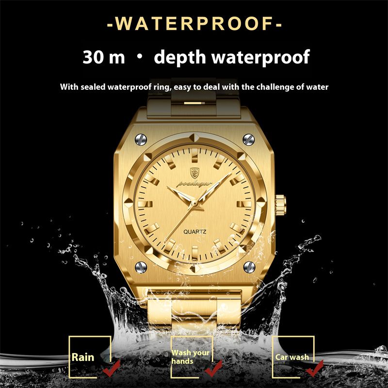 Swiss Luxury Women's Watches Retro Square Dial Luminous Hands  Stainless Steel Waterproof Quartz Watch Business Casual Elegant Ladies Wristwatch