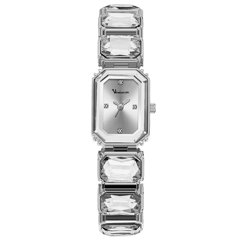 2025 New Trendy Luxury Diamond-Encrusted Women's Watch Square Dial Waterproof Quartz Ice Watch - Crystal Bracelet Design | Elegant Individuality & Professional Chic Style