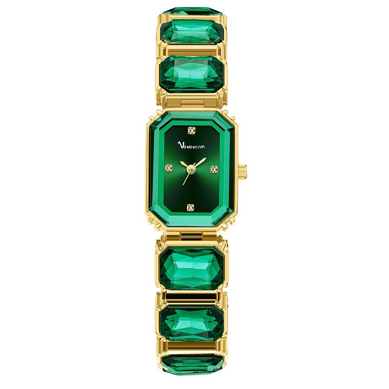 2025 New Trendy Luxury Diamond-Encrusted Women's Watch Square Dial Waterproof Quartz Ice Watch - Crystal Bracelet Design | Elegant Individuality & Professional Chic Style