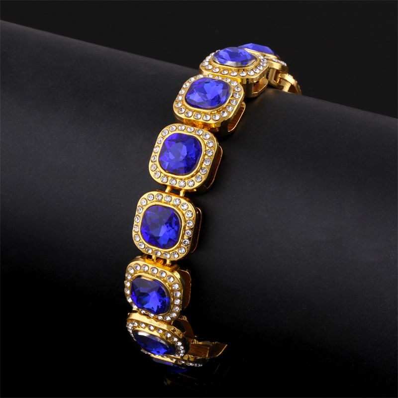 EU/US Hot Selling Men's Hip-Hop Bling Set: Iced Out Quartz Watch, Cuban Chain Bracelet, Cross Pendant Necklace & Diamond Ring | Rapper Luxury Accessories