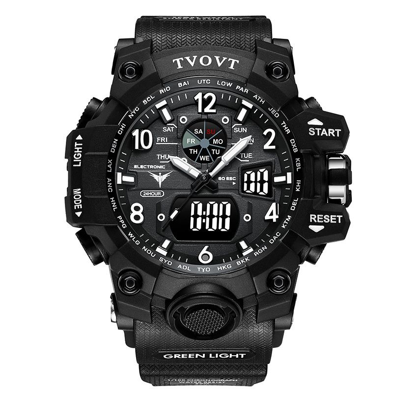 New High-End Men's Outdoor Watches Shockproof Drop-Resistant Multifunctional Stylish Sports Watch 50M Waterproof Luminous Digital Students Watch