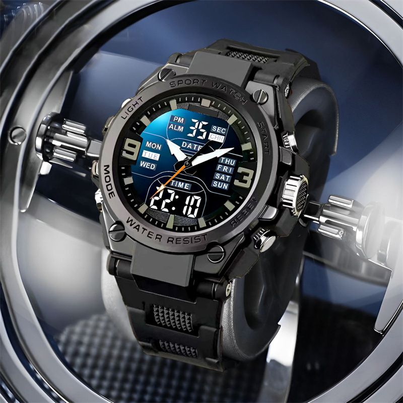 2025 Cool Teen Sports Watch Multifunctional Digital Alarm Luminous Display 30M Waterproof - Stylish Watch for Boys & Young Men in School & Fitness