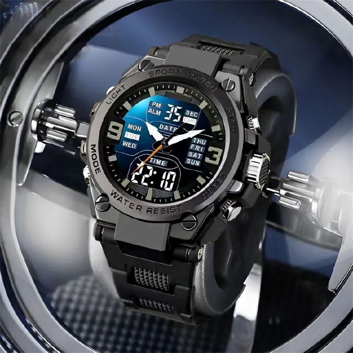 2025 Cool Teen Sports Watch Multifunctional Digital Alarm Luminous Display 30M Waterproof - Stylish Watch for Boys & Young Men in School & Fitness
