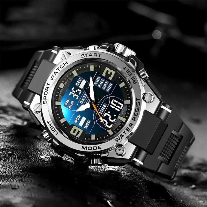 2025 Cool Teen Sports Watch Multifunctional Digital Alarm Luminous Display 30M Waterproof - Stylish Watch for Boys & Young Men in School & Fitness