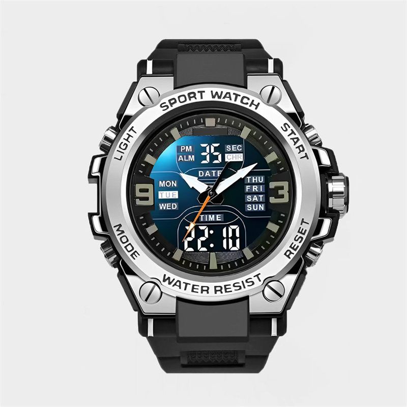 2025 Cool Teen Sports Watch Multifunctional Digital Alarm Luminous Display 30M Waterproof - Stylish Watch for Boys & Young Men in School & Fitness