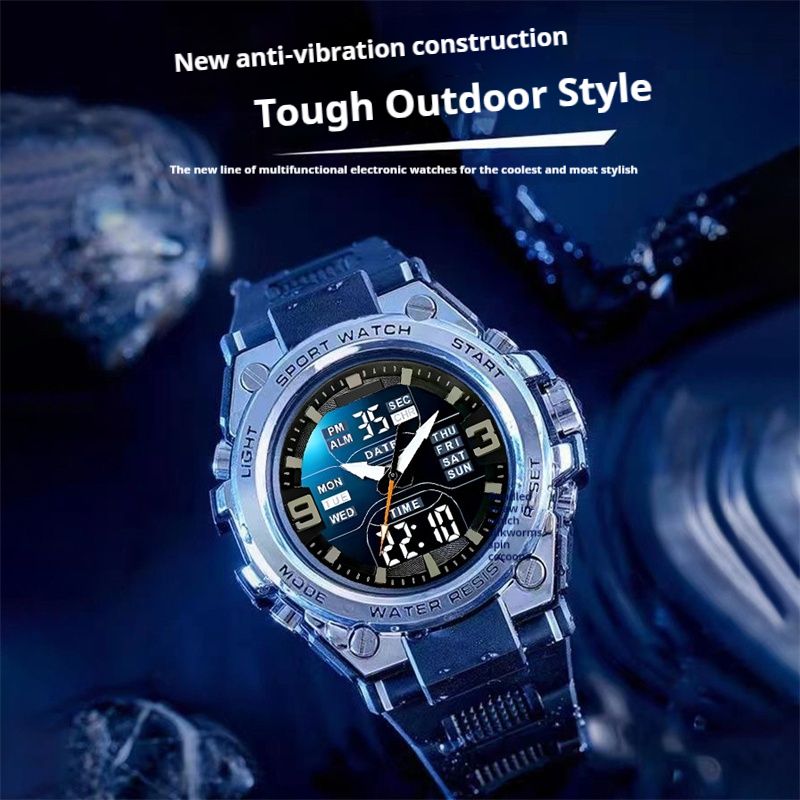 2025 Cool Teen Sports Watch Multifunctional Digital Alarm Luminous Display 30M Waterproof - Stylish Watch for Boys & Young Men in School & Fitness