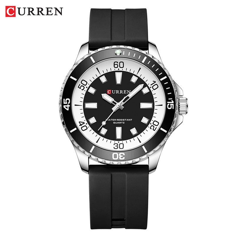 CURREN New Stylish Quartz Watch - Premium Waterproof Luminous Silicone Couple's Watches Suitable for Both Men and Women