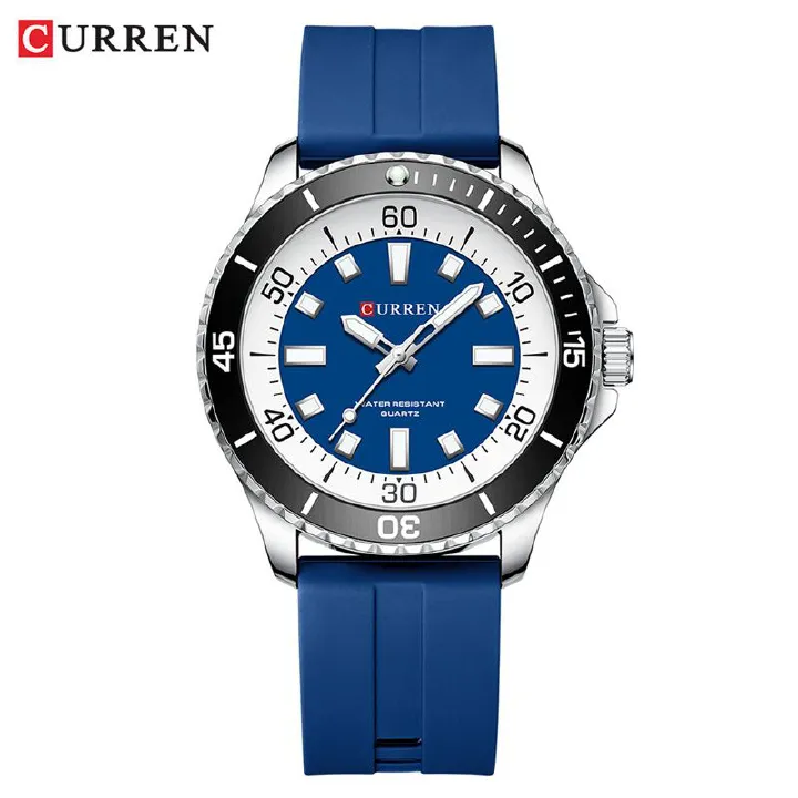 CURREN New Stylish Quartz Watch - Premium Waterproof Luminous Silicone Couple's Watches Suitable for Both Men and Women