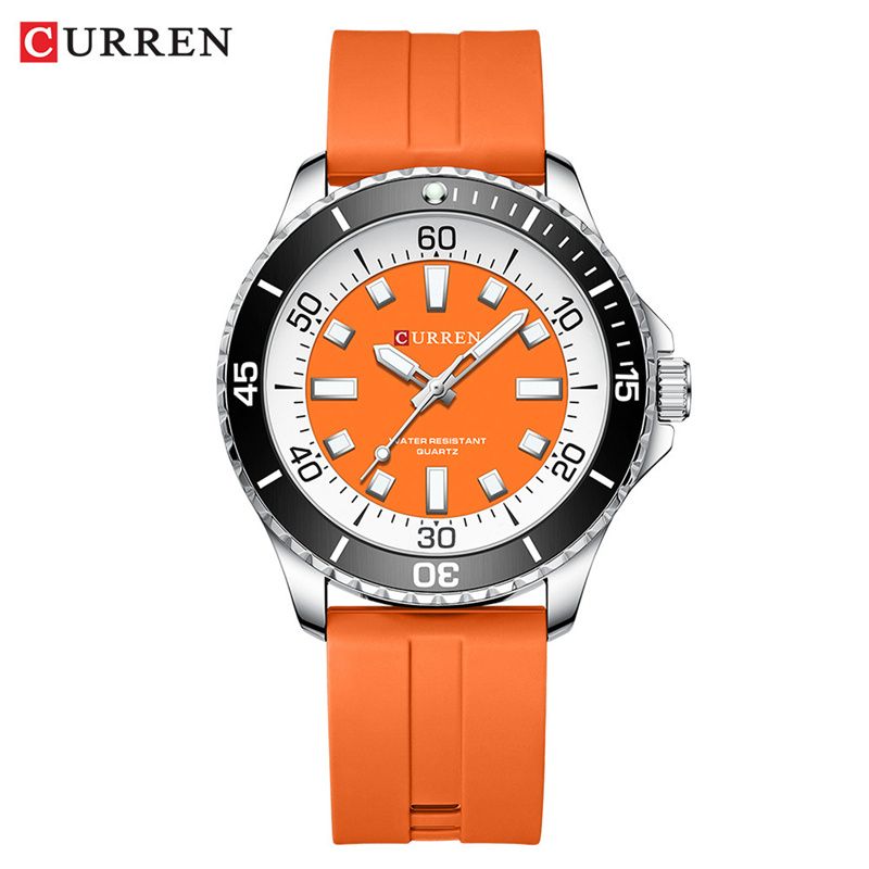CURREN New Stylish Quartz Watch - Premium Waterproof Luminous Silicone Couple's Watches Suitable for Both Men and Women