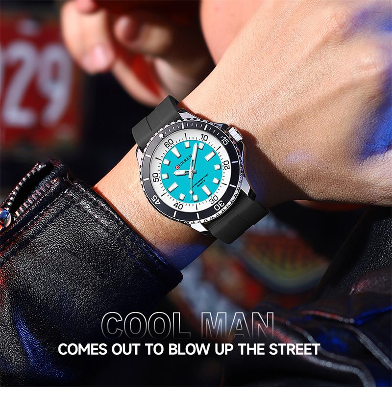 CURREN New Stylish Quartz Watch - Premium Waterproof Luminous Silicone Couple's Watches Suitable for Both Men and Women