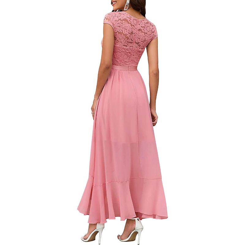 New Fashion Elegant Lace Evening Gown & Bridesmaid Dress: Women's Formal Long Party Dress for Banquet, Wedding, and Special Occasions