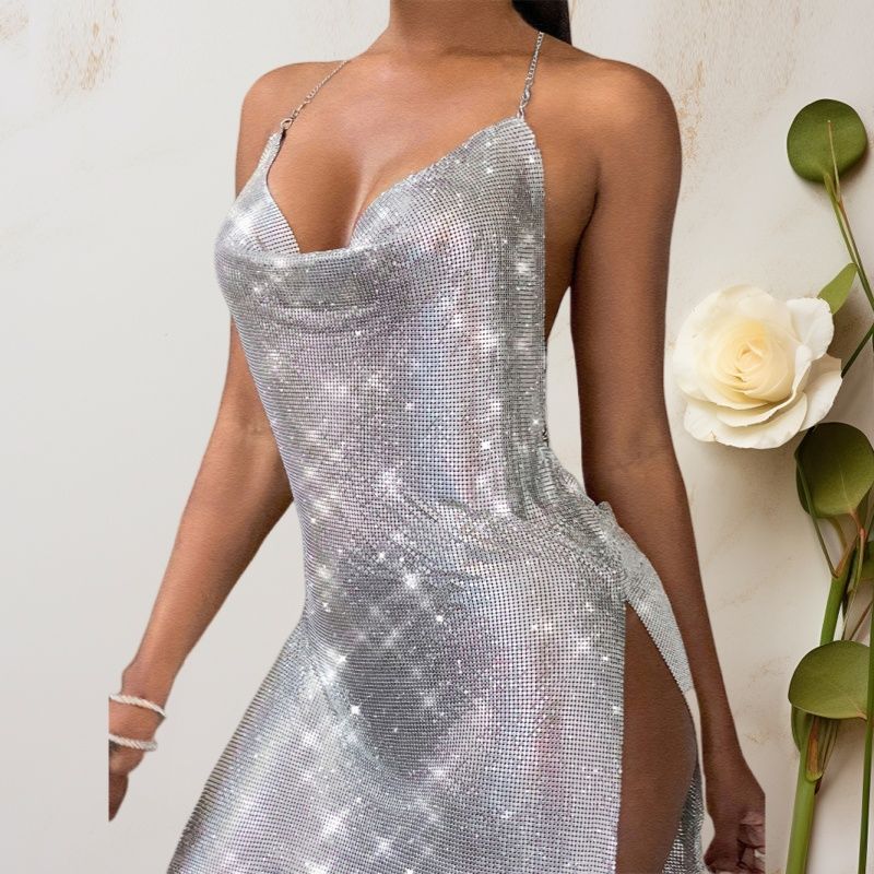 2025 New Women's One-Shoulder Floral Print Vintage-Inspired Maxi Dress – Elegant Holiday Party Gown with Waist-Defining Cut High-Low Slit & Breathable A-Line Silhouette